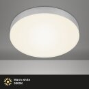 Briloner LED Wandlampe Deckenleuchte Silber Ø28cm 21W 2000lm warmweiß 3000K