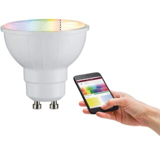 Paulmann LED Smart Home Reflektor Weiß 3,5W GU10 230lm RGBW warmweiß 2700K 100° Dimmbar App ZigBee