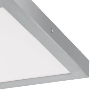 Eglo LED Aufbauleuchte Fueva 1 Silber 40x40cm 21W 2300lm Warmweiß 3000K