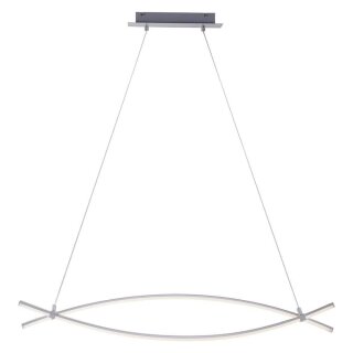 LeuchtenDirekt LED Pendelleuchte Maja Silber 120cm 21W 1140lm warmweiß 3000K kürzbar