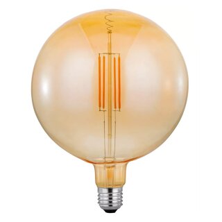 LeuchtenDirekt LED Filament G180 Globe 4W = 35W E27 Gold 420lm warmweiß 2700K DIMMBAR