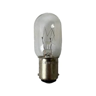 Calex Glühbirne Birnenformlampe Röhre 15W Ba15D klar 240V warmweiß dimmbar