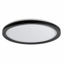 Paulmann LED Außenleuchte Aufbaupanel Lamina Schwarz Ø25cm IP44 15,5W 1900lm warmweiß 3000K Backlight