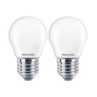 2 x Philips LED Filament Tropfen 2,2W = 25W E27 matt 250lm warmweiß 2700K