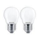 2 x Philips LED Filament Tropfen 2,2W = 25W E27 matt 250lm warmweiß 2700K