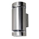 Lutec Außenleuchte Wandlampe Edelstahl Silber IP44 max..2 x 35W GU10 Up&Down