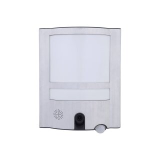 Lutec LED Kameraleuchte Vesta Edelstahl IP54 30W 1350lm warmweiß 3000K Bewegungsmelder