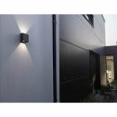 Lutec LED Außenwandleuchte Gemini Anthrazit IP54 10W 400lm neutralweiß 4000K