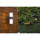 Lutec LED Außenwandleuchte Cyra Anthrazit IP54 15W 1000lm warmweiß 3000K schwenkbar