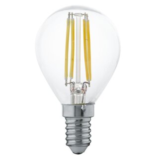 Eglo LED Filament Tropfen P45 4W = 32W E14 klar 350lm warmweiß 2700K