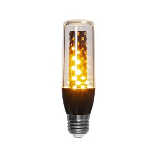 Star Trading LED T40 Röhre 3,3W E27 klar extra warmweiß 1800K Feuer Flamme Gravitysensor