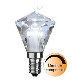 Star Trading LED Diamantschliff Tropfen 3,3W E14 klar 290lm neutralweiß 4000K DIMMBAR