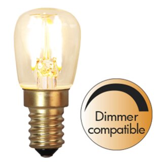 Star Trading LED Soft Glow Filament T26 Röhre 1,4W E14 klar 60lm extra warmweiß 2100K DIMMBAR