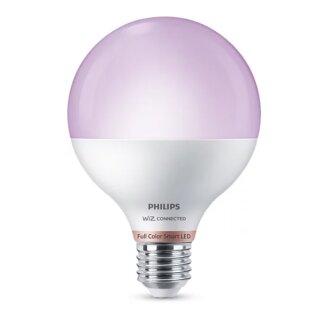 Philips Smart LED Globe G95 11W = 75W E27 matt 1055lm RGBTW 2200K - 6500K Dimmbar App WiZ Google Alexa WiFi Bluetooth