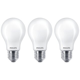 3 x Philips LED Filament A60 Birnen 8,5W = 75W E27 matt 1055lm warmweiß 2700K