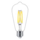 Philips LED Filament Leuchtmittel Edison ST64 5,9W = 60W E27 klar 806lm WarmGlow 2200K-2700K DIMMBAR