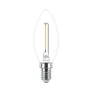 Philips LED Filament B35 Kerze 1,4W = 15W E14 klar 136lm warmweiß 2700K