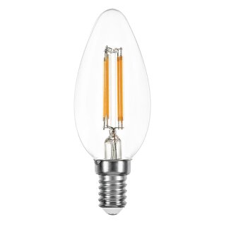 Merox LED Filament Kerze 4,7W = 40W E14 klar 470lm warmweiß 2700K