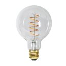 Star Trading LED Spiral Filament G95 Globe 4W E27 klar 270lm extra warmweiß 2100K 3-Stufen dimmbar