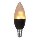 Star Trading LED Kerze 2W E14 matt extra warmweiß 1800K Feuer Flamme Schwerkraftsensor