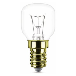 Philips Glühbirne Backofenlampe T29 Röhre 40W E14 klar 300lm warmweiß 2600K 300°