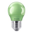 Philips LED Leuchtmittel P45 Tropfen 3,1W E27 230V farbig Party Grün