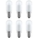 6 x LED Leuchtmittel Röhre T25 3W = 25W E14 matt 250lm warmweiß 2700K