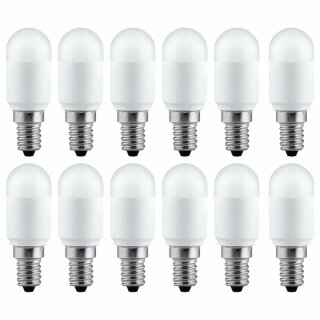 12 x LED Leuchtmittel Röhre T25 3W = 25W E14 matt 250lm warmweiß 2700K