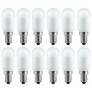 12 x LED Leuchtmittel Röhre T25 3W = 25W E14 matt 250lm warmweiß 2700K