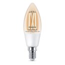 Philips LED WiZ Smart Filament C35 Kerze 4,9W = 40W E14...