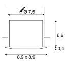 SLV Deckeneinbaustrahler Easy-Install QPAR51 Weiß eckig max. 20W GU10 schwenkbar