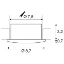 SLV LED Deckeneinbauleuchte Easy-Install Slim DL Schwarz IP44 6,2W 415lm warmweiß 2700K DIMMBAR 30°