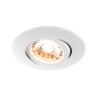 SLV LED Deckeneinbauleuchte Easy-Install Slim DL Weiß IP44 6,2W 480lm warmweiß 3000K DIMMBAR 35°