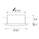 SLV LED Deckeneinbauleuchte Easy-Install Slim DL Weiß IP44 6,2W 480lm warmweiß 3000K DIMMBAR 35°