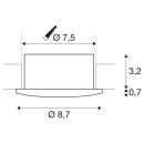 SLV LED Deckeneinbauleuchte Easy-Install Slim DL Alu gebürstet IP44 6,2W 510lm neutralweiß 4000K DIMMBAR 30°