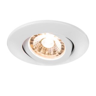 SLV LED Deckeneinbauleuchte Easy-Install Slim DL Weiß IP44 6,2W 510lm neutralweiß 4000K DIMMBAR 30°