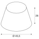 SLV Leuchtenschirm Konisch FENDA Ø45,5cm Weiß Stoff Textil Lampenschirm