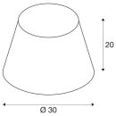 SLV Leuchtenschirm Konisch FENDA Ø30cm Grün Stoff Textil Lampenschirm