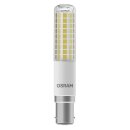 4 x Osram LED Leuchtmittel T26 Röhre Slim 9W = 75W B15d klar 1055lm warmweiß 2700K 320° DIMMBAR