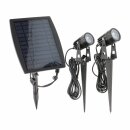 LEDs Light Solar Außenleuchte Shada Schwarz 2 x 2W...