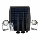 LEDs Light Solar Außenleuchte Shada Schwarz 2 x 2W 140lm Warmweiß 3000K mit 3m Kabel