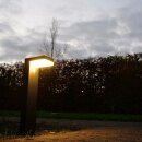 LEDs light Solar Pole-Licht Wegeleuchte Schwarz IP44 3,3W 600lm Warmweiß 2700K Bewegungsmelder