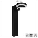 LEDs light Solar Pole-Licht Wegeleuchte Schwarz IP44 6W 600lm Warmweiß 2700K Bewegungsmelder