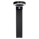 LEDs light Solar Pole-Licht Wegeleuchte Schwarz IP44 6W 600lm Warmweiß 2700K Bewegungsmelder