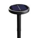 Spectrum LED Solar Außenleuchte Solara Plato Schwarz IP65 1W 60lm CCT 3000K-6000K mit Erdspieß