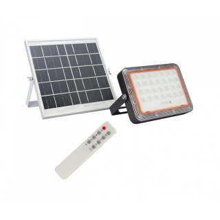 Spectrum LED Fluter Noctis Solaris 2 Schwarz IP65 50W 650lm Tageslicht Fernbedienung Solar-Panel