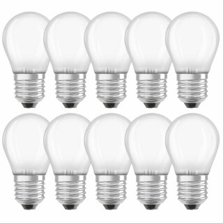 10 x Osram LED Filament Parathom Tropfen 2,8W = 25W E27 matt 250lm warmweiß 2700K