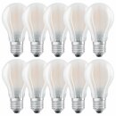 10 x Osram LED Filament A60 Birne 8,5W = 75W E27 matt 1055lm warmweiß 2700K DIMMBAR