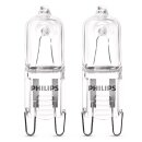 2 x Philips Halogen Stiftsockellampen 29W G9 klar 350lm warmweiß 2800K dimmbar