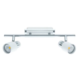 Eglo LED Deckenstrahler DAVIDA-SD Chrom 2 x 5W GU10 800lm warmweiß 3000K 3-Stufen dimmbar